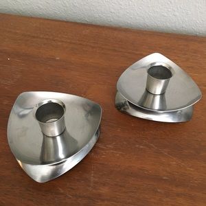 MCM Stainless Steel Candle Holders
